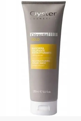 Тонуюча маска для волосся Золота Oyster Directa Crazy Restructuring Color Mask GOLD 250 ml.