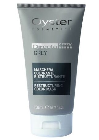 Тонуюча маска для волосся Сіра Oyster Directa Crazy Restructuring Color Mask GREY 150 ml.