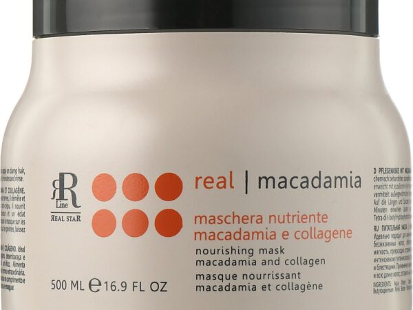 REAL MACADAMIA Маска для сухого волосся з олією макадамії і колагеном, RRLine 500 мл.