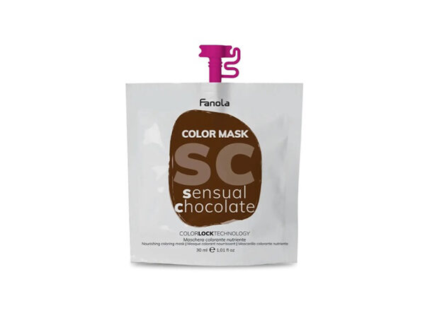 Зволожуюча маска для волосся, що тонує Чуттєвий Шоколад Fanola Nourishing Coloring Mask 30 ml